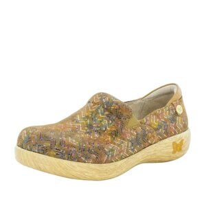 Alegria Keli Ric Rack Tan Professional Clogs Shoes Size 8-8.5